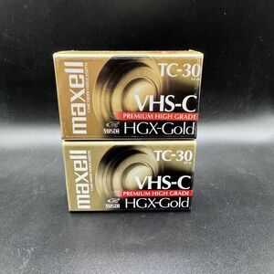 Lot Of 2 Maxell VHS-C TC-30 HGX-Gold Premium High Grade Video Camcorder Tapes